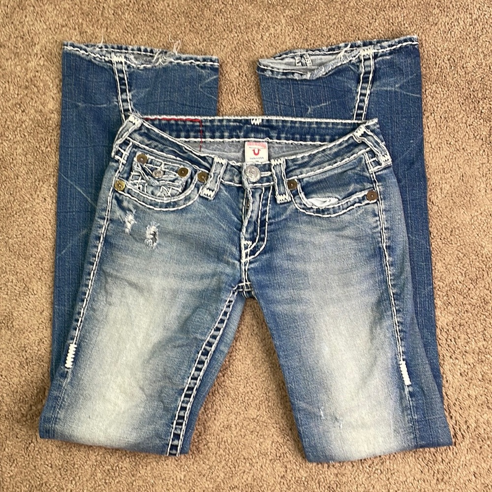 Distressed True Religion Jeans